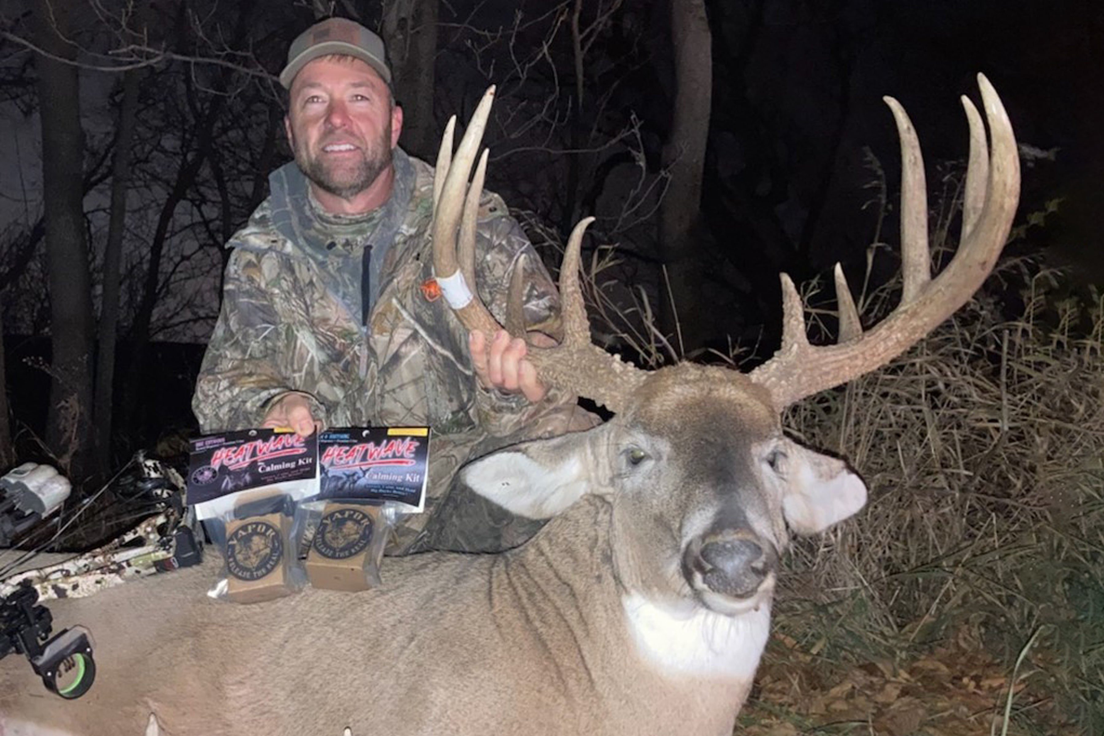 HEATWAVE field success photo showing whitetail buck proof from the field.
