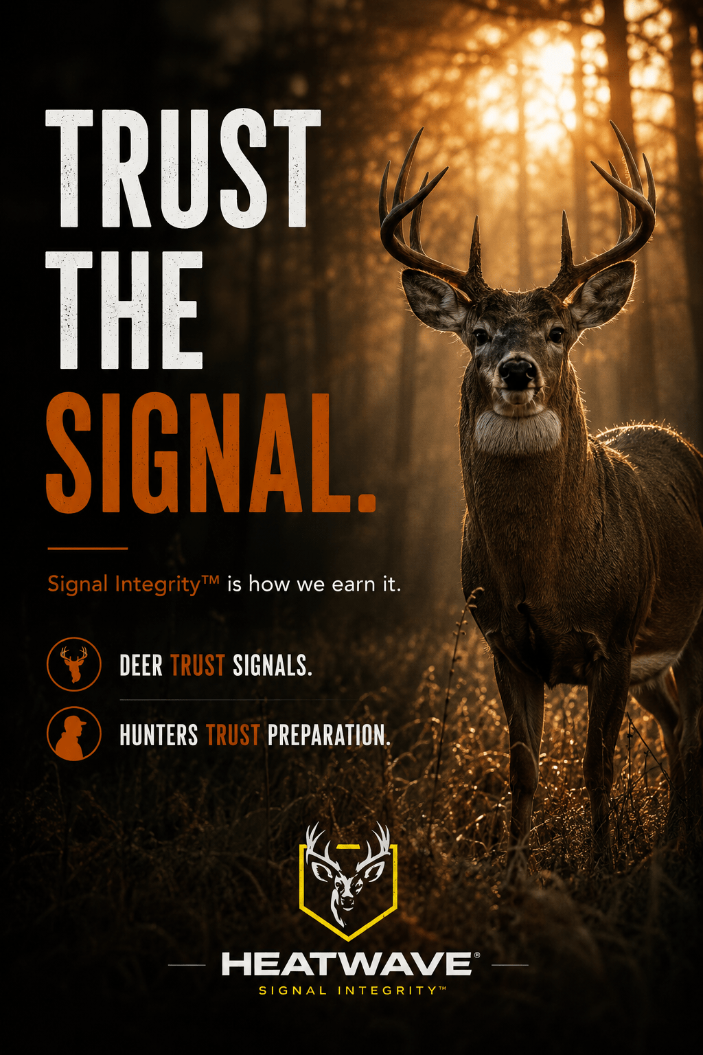 Trust the Signal closing image showing a buck and the HEATWAVE Signal Integrity message.